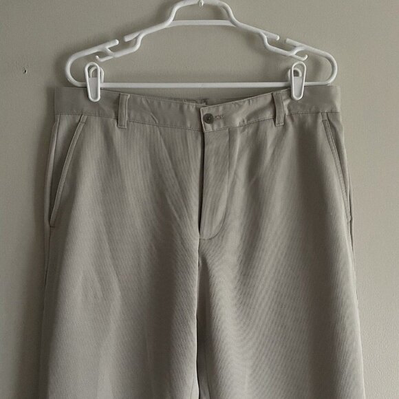 Izod Perform X Mens SZ 34 x 29 Light Beige Flat Front Straight Leg Golf Pants - Picture 3 of 10